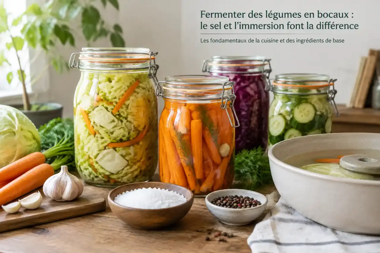 Fermenter des légumes en bocaux : le sel et l’immersion font la différence