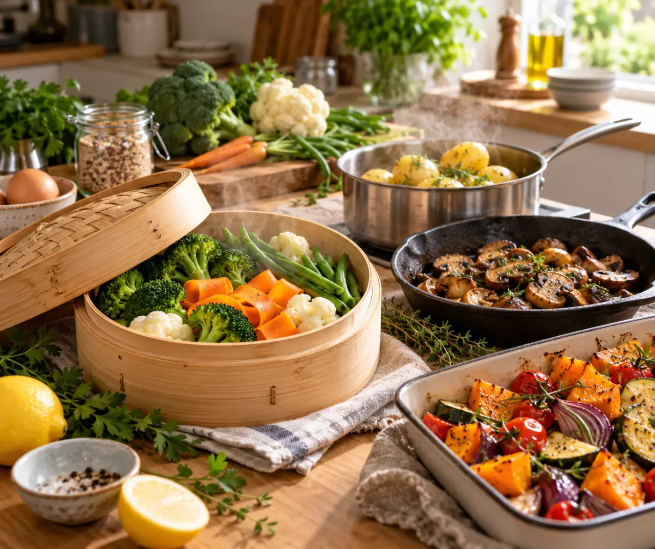 La vapeur préserve mieux les nutriments, mais chaque aliment appelle sa cuisson