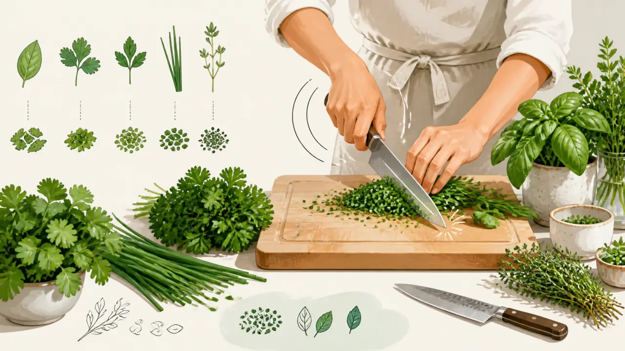 Illustration d'herbes aromatiques sur un plan de travail de cuisine